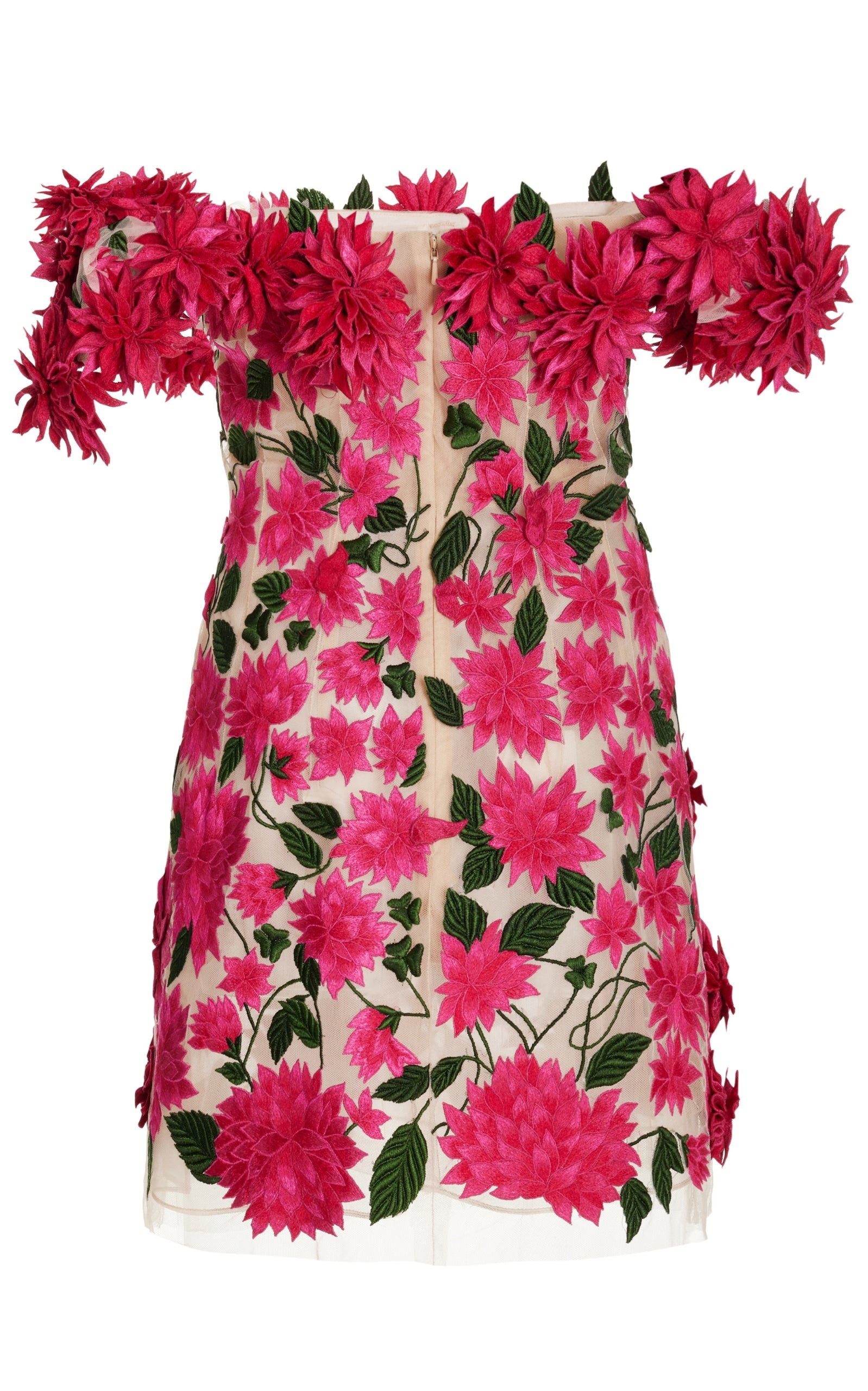 Dahlia Floral-appliqué Mini Dress - 9