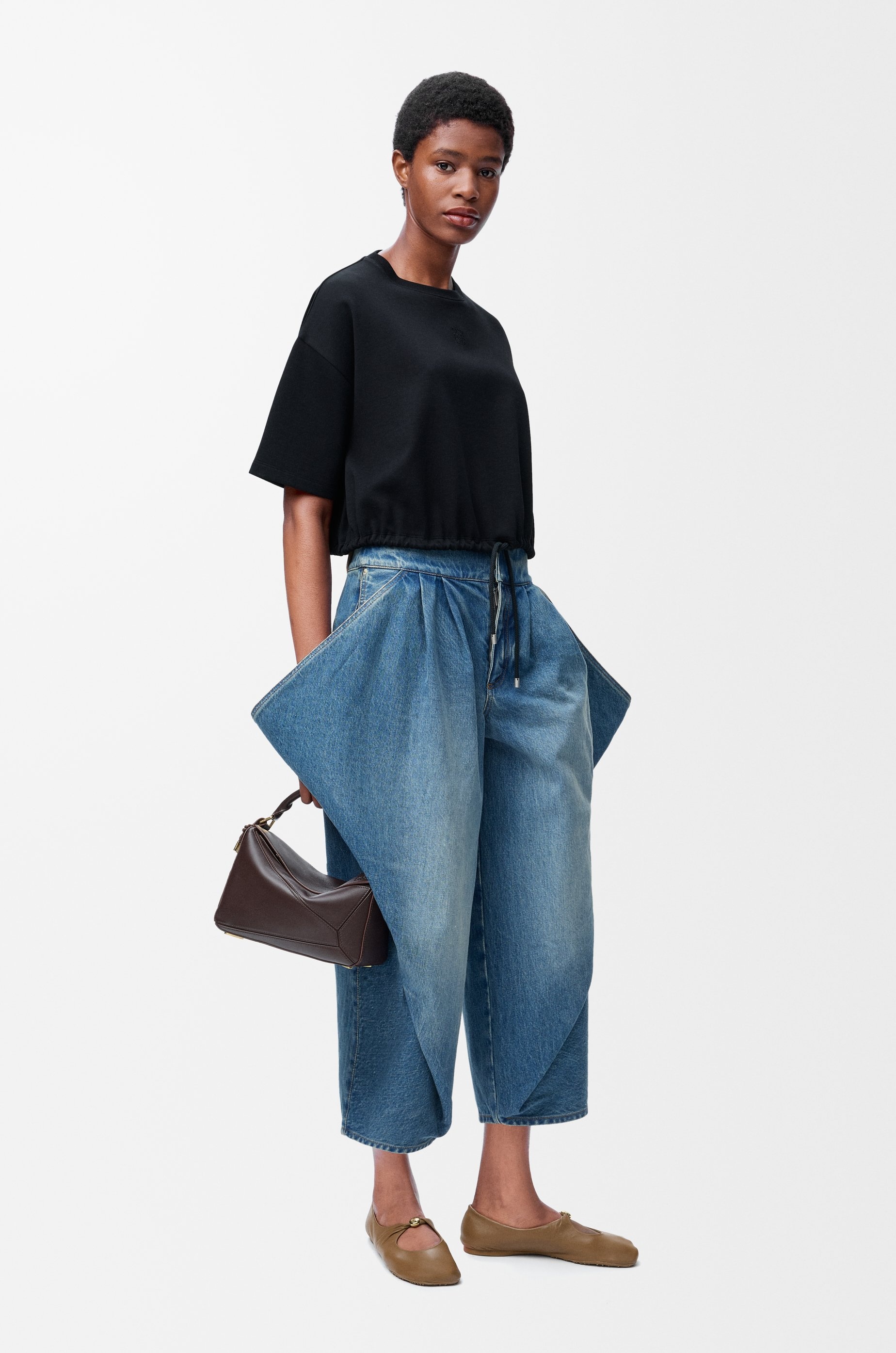 Cropped T-shirt in cotton - 2