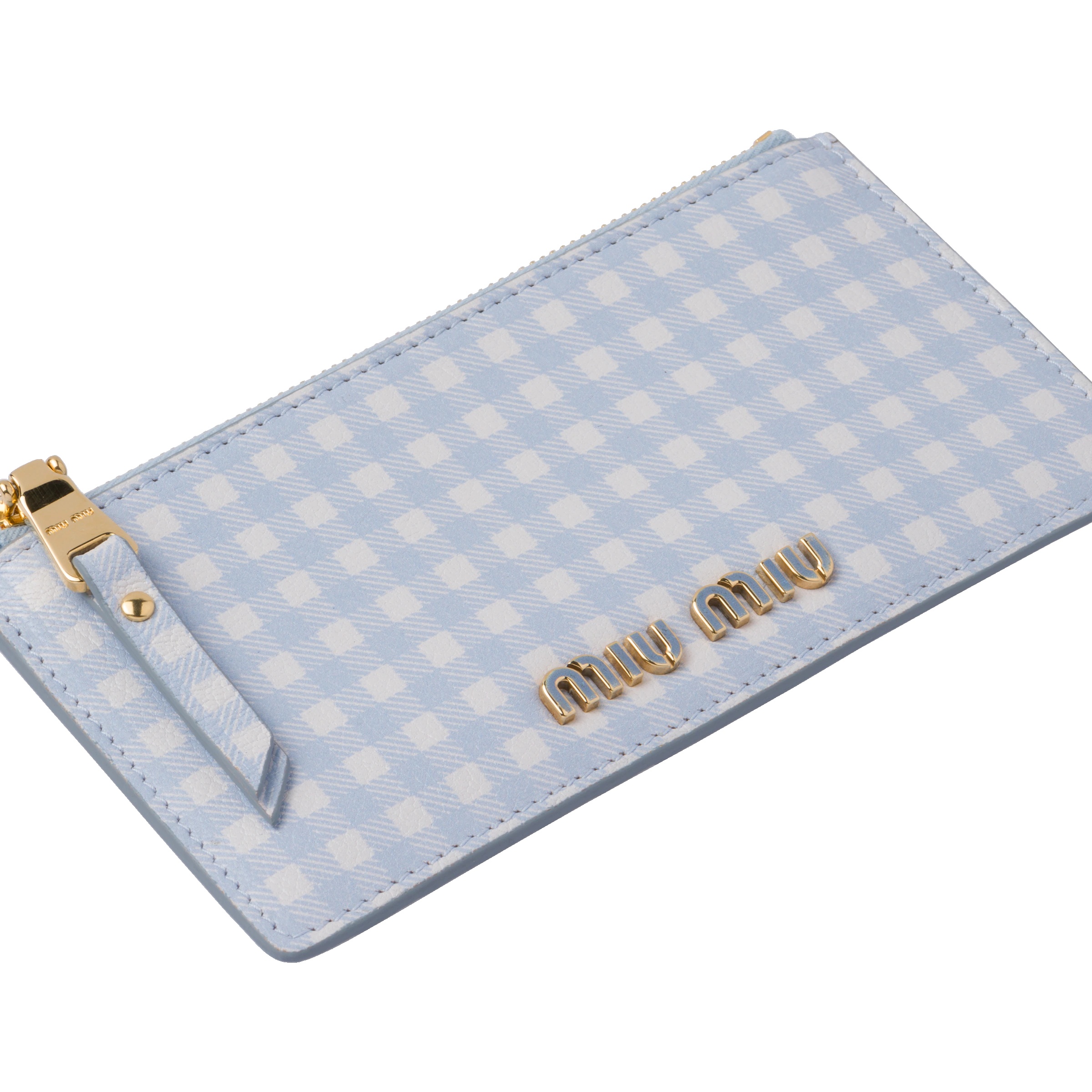 Printed Madras leather envelope wallet - 2