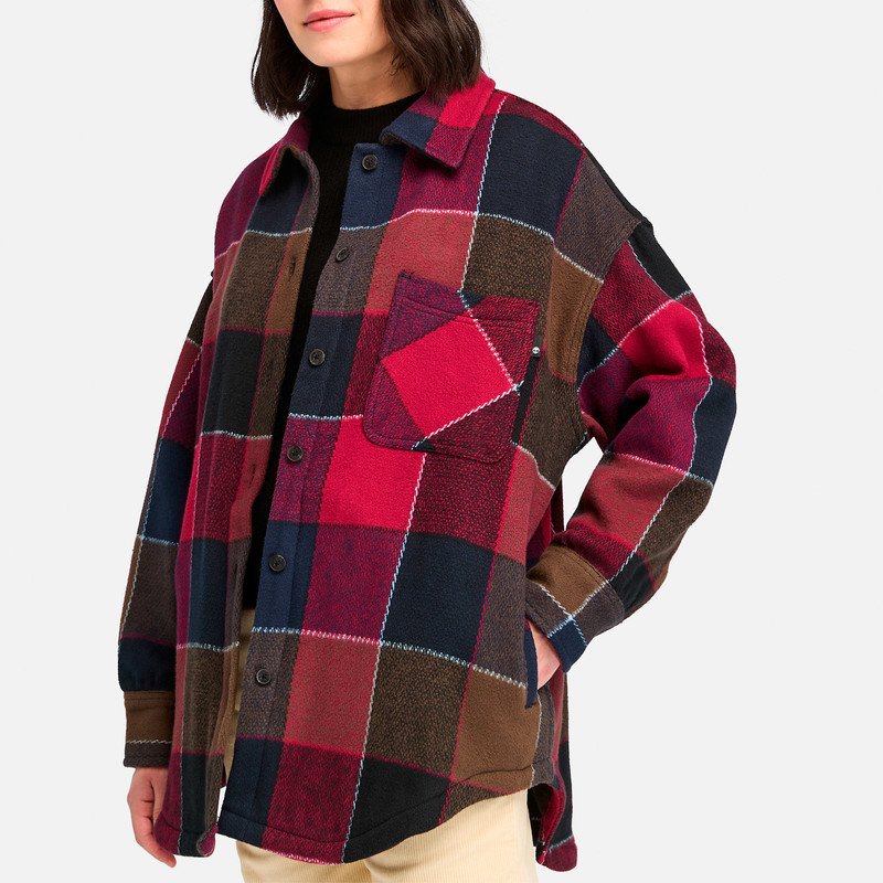 Women's Heavy Flannel Long Overshirt 7
