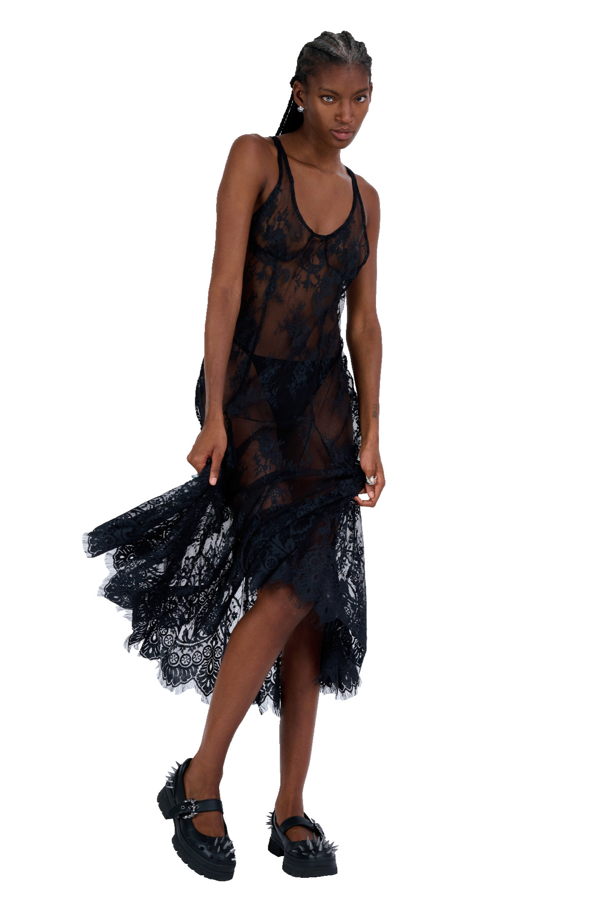 BLACK PAMELA DRESS - 3