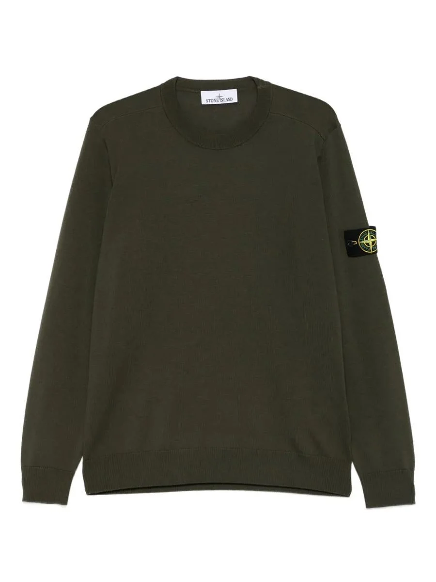 Stone Island Lightweight Wool Crew Neck Pullover Clothing - 1
