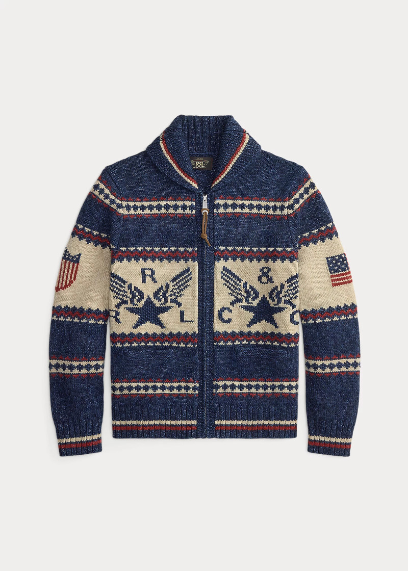 Airplane-Graphic Full-Zip Cardigan 1
