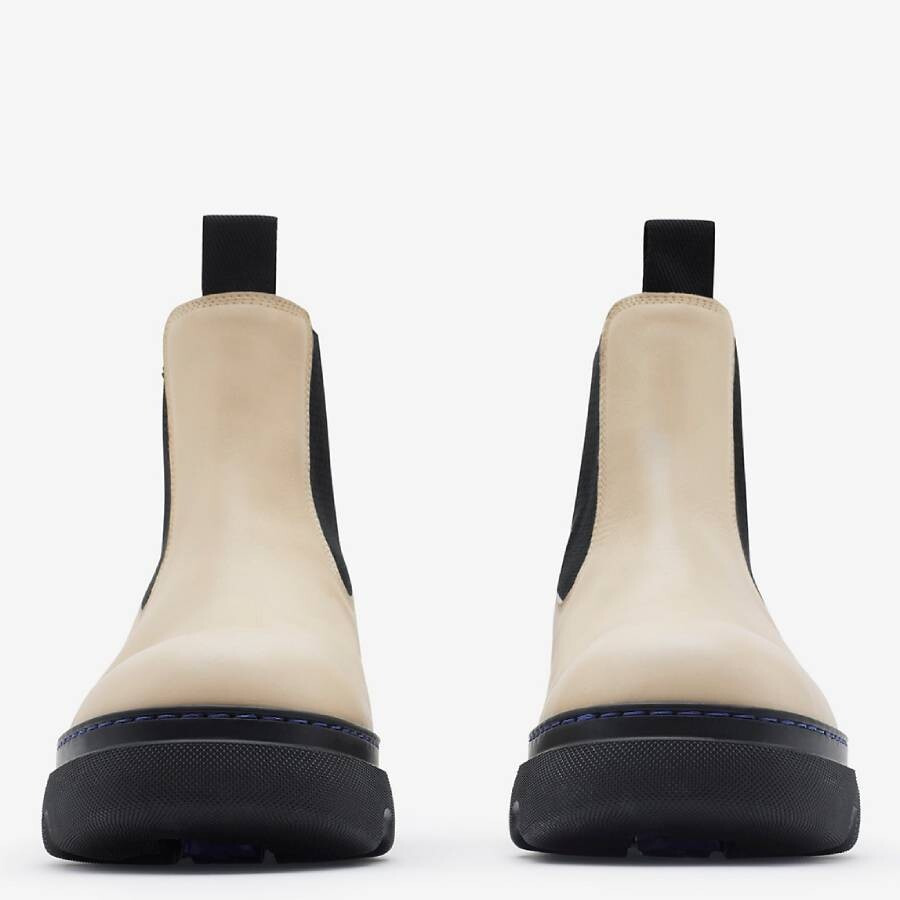 Burberry Leather Creeper Low Chelsea Boots - 2