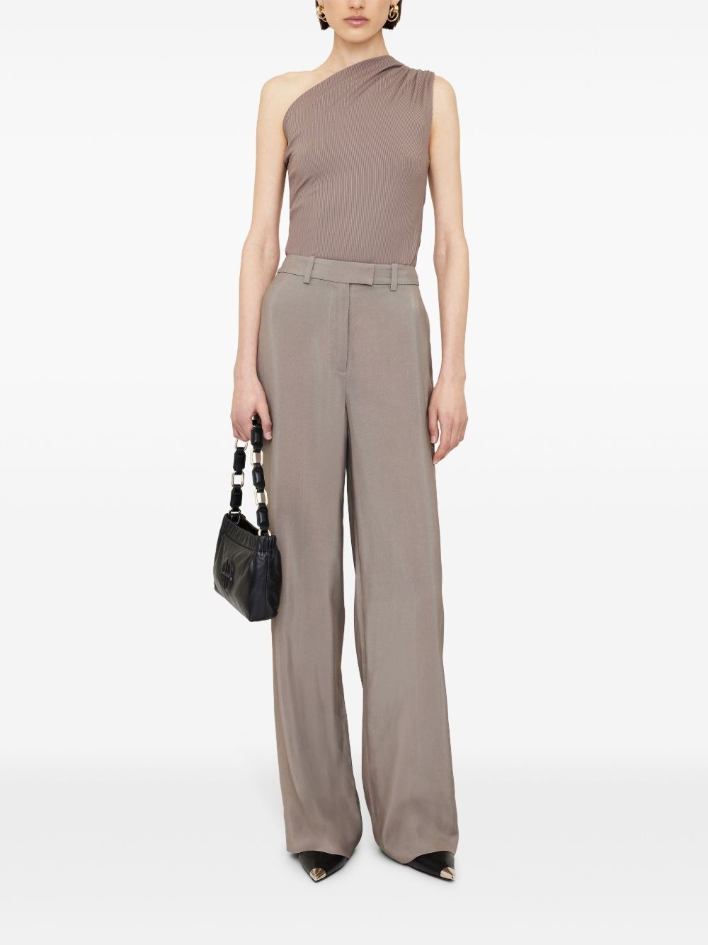 Camila one-shoulder ribbed top - 2