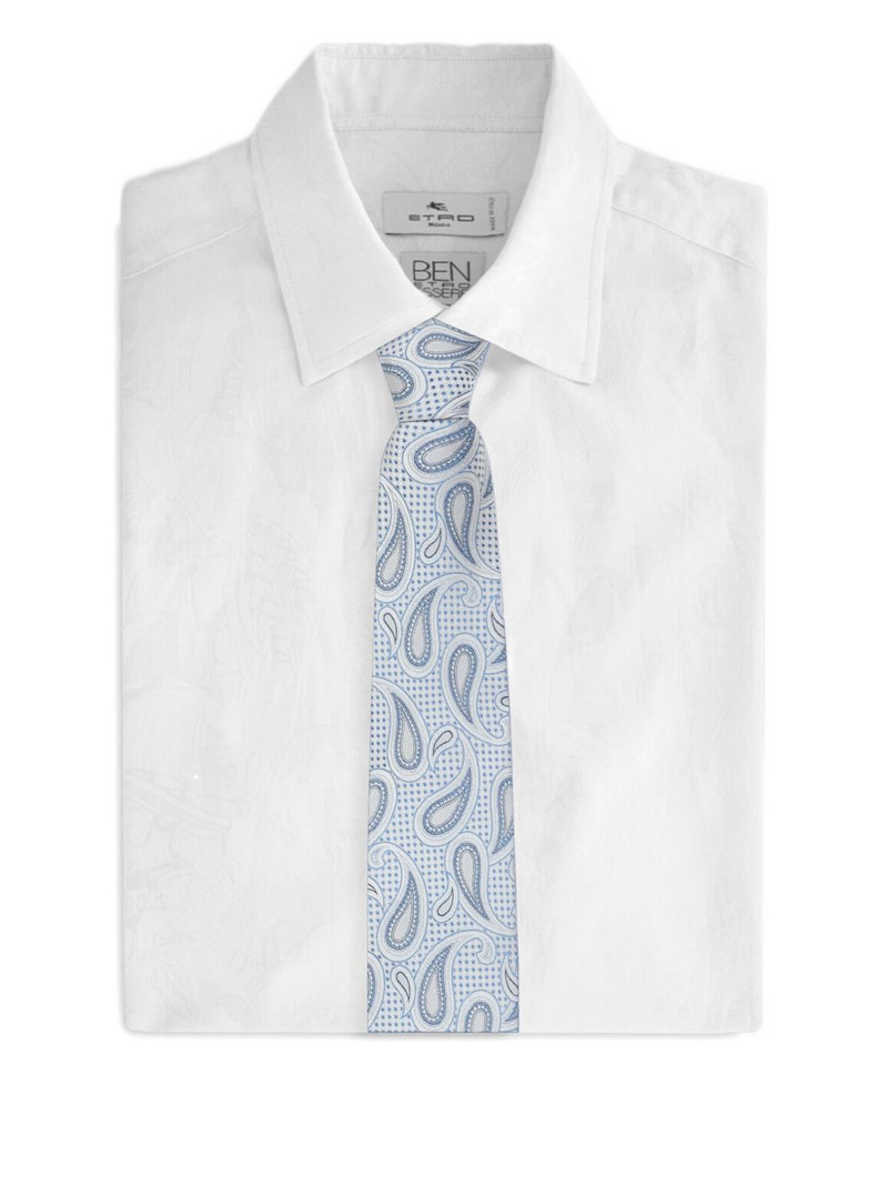 polka-dot paisley jacquard tie 3