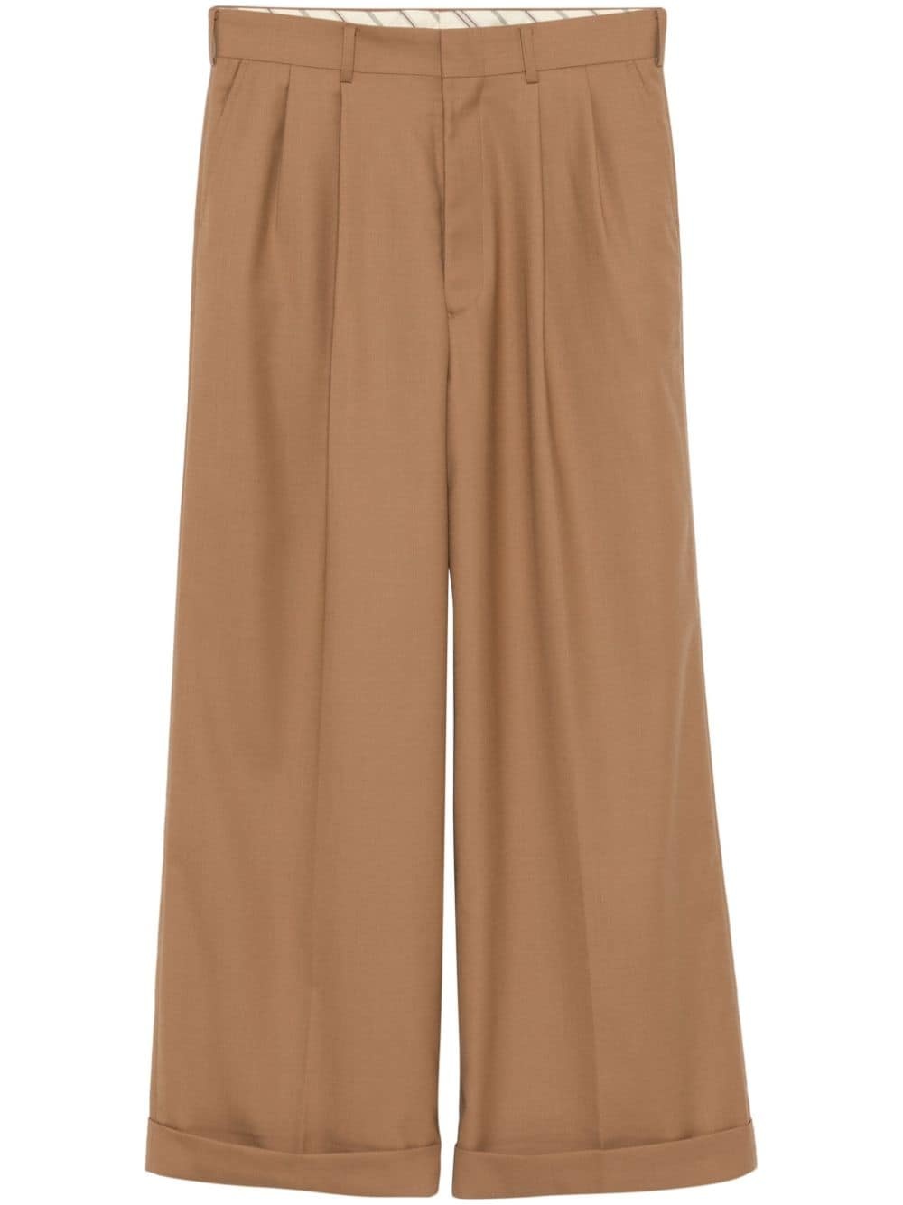 pleat-detail trousers - 1