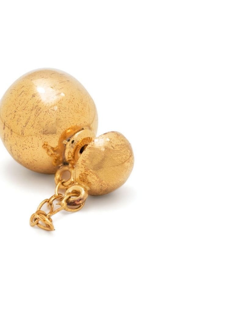 ball-stud chain earrings - 3
