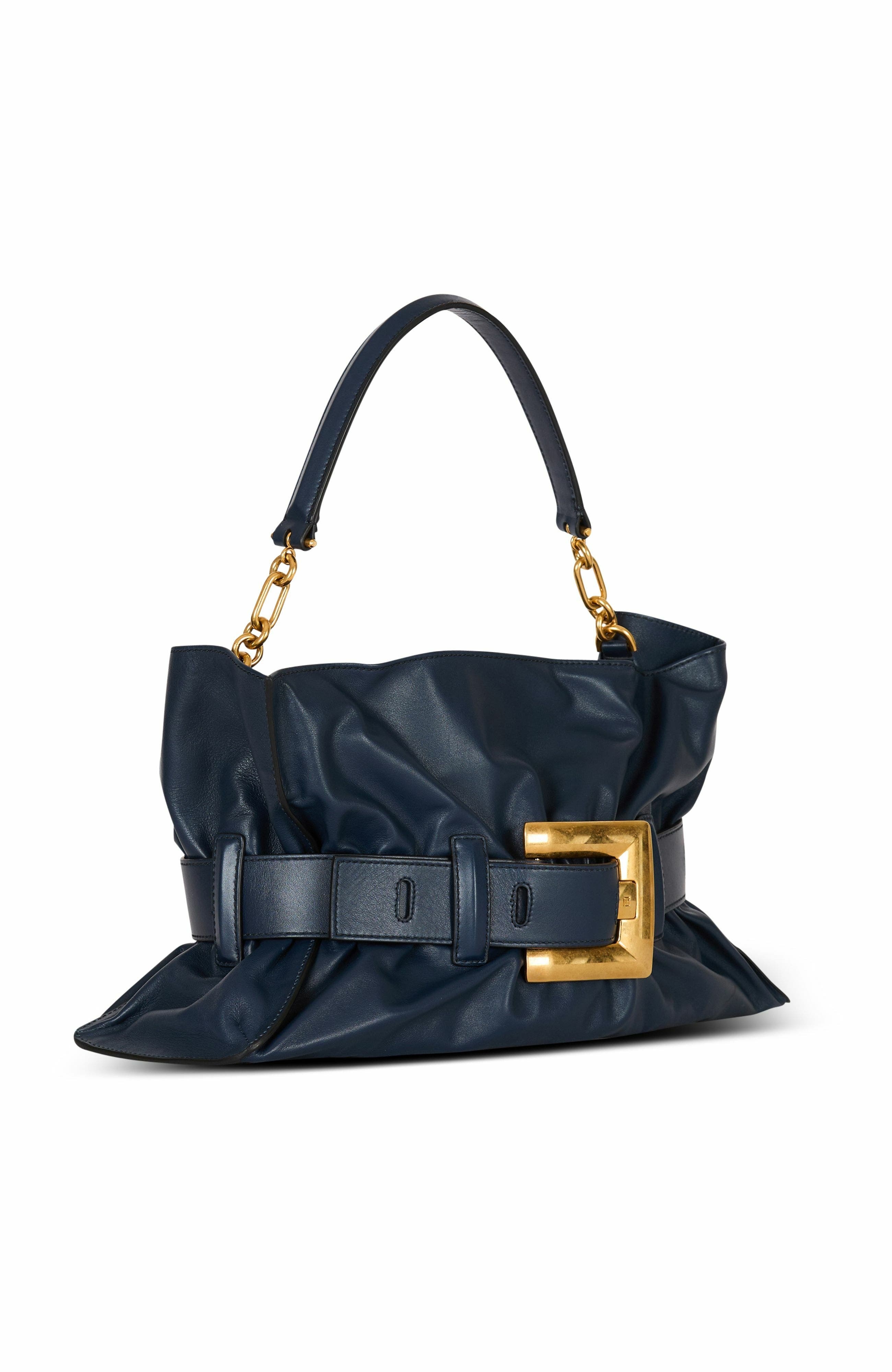 Balmain Medium Anthem Shoulder bag in leather in Blue at Nordstrom - 4