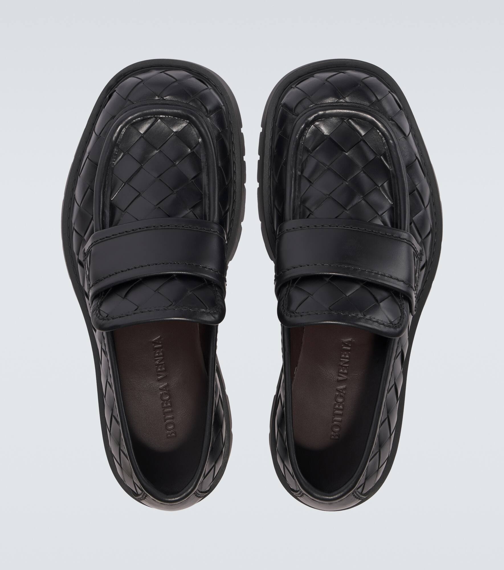 Haddock Intrecciato leather loafers - 4