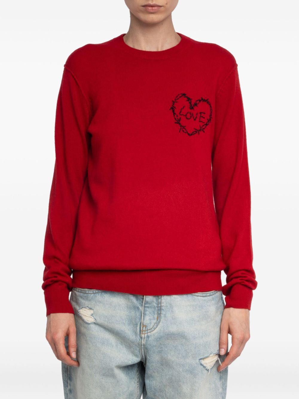 Kendy wired-heart sweater - 4