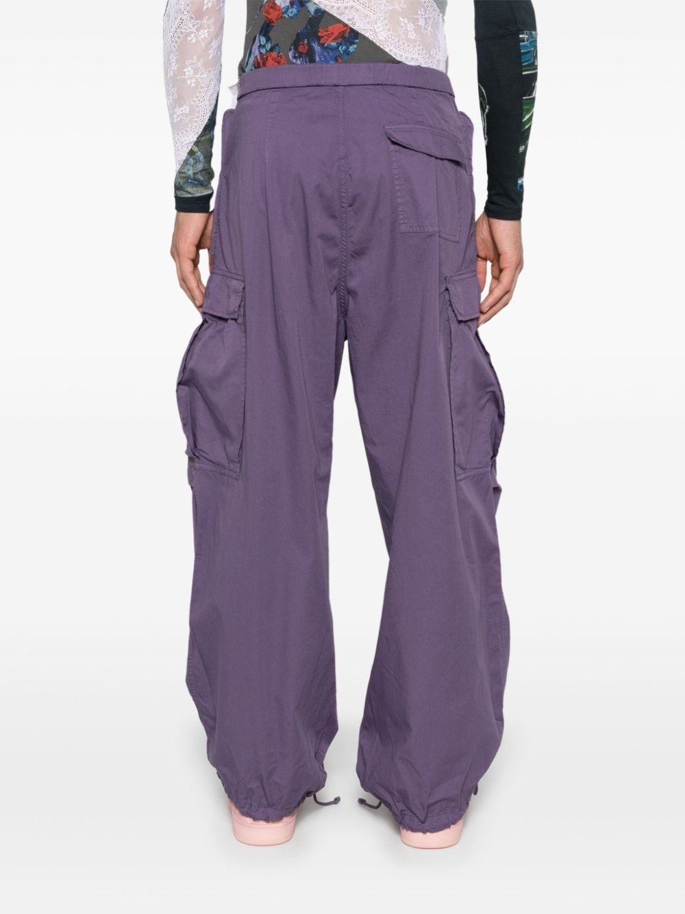 logo-stud trousers - 4