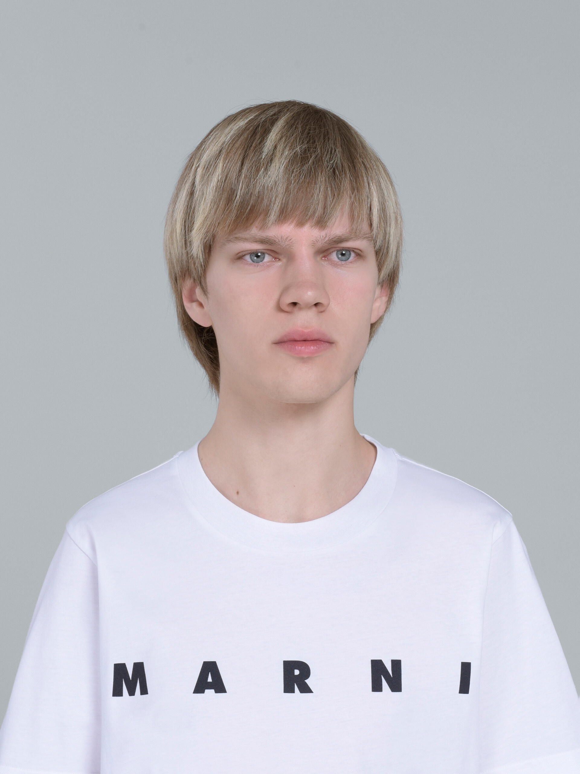 WHITE LOGO PRINT T-SHIRT - 4