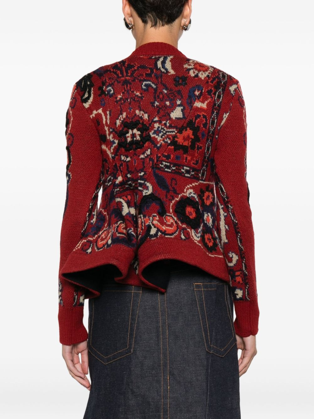 paisley-print asymmetric sweater - 4
