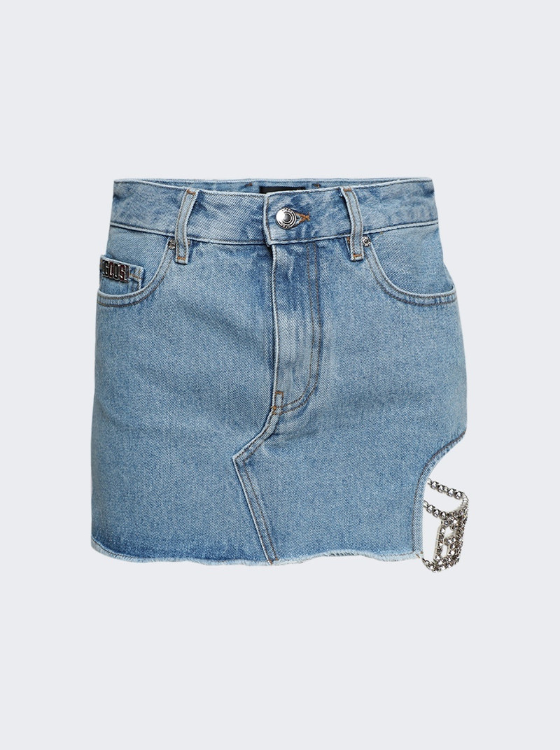 Bling Denim Skirt New Light Blue 1