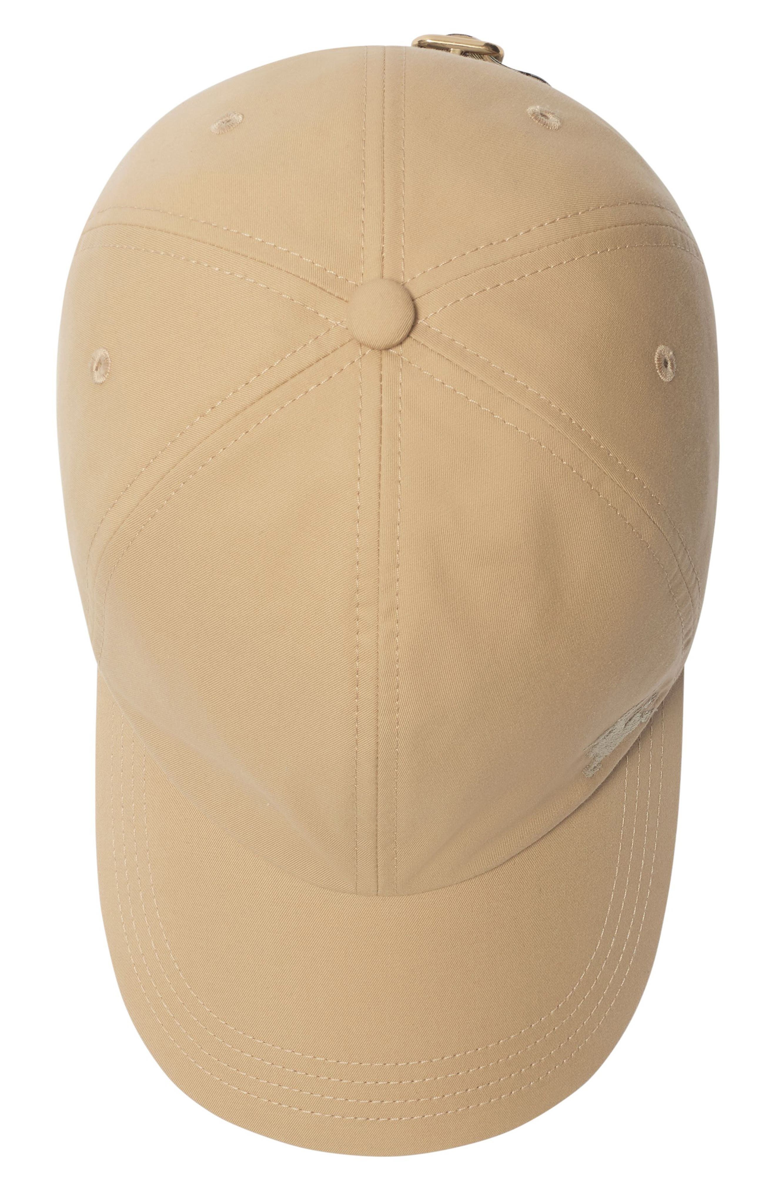 burberry Equestrian Knight Design Cotton Gabardine Baseball Cap in Flax/Sand at Nordstrom - 4