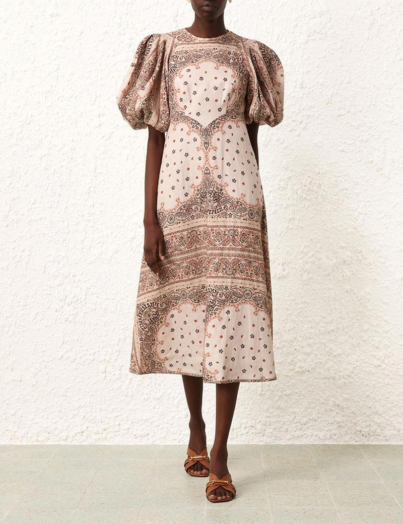 Zimmermann DAY MIDI DRESS - 9716DRMATCRBA | REVERSIBLE