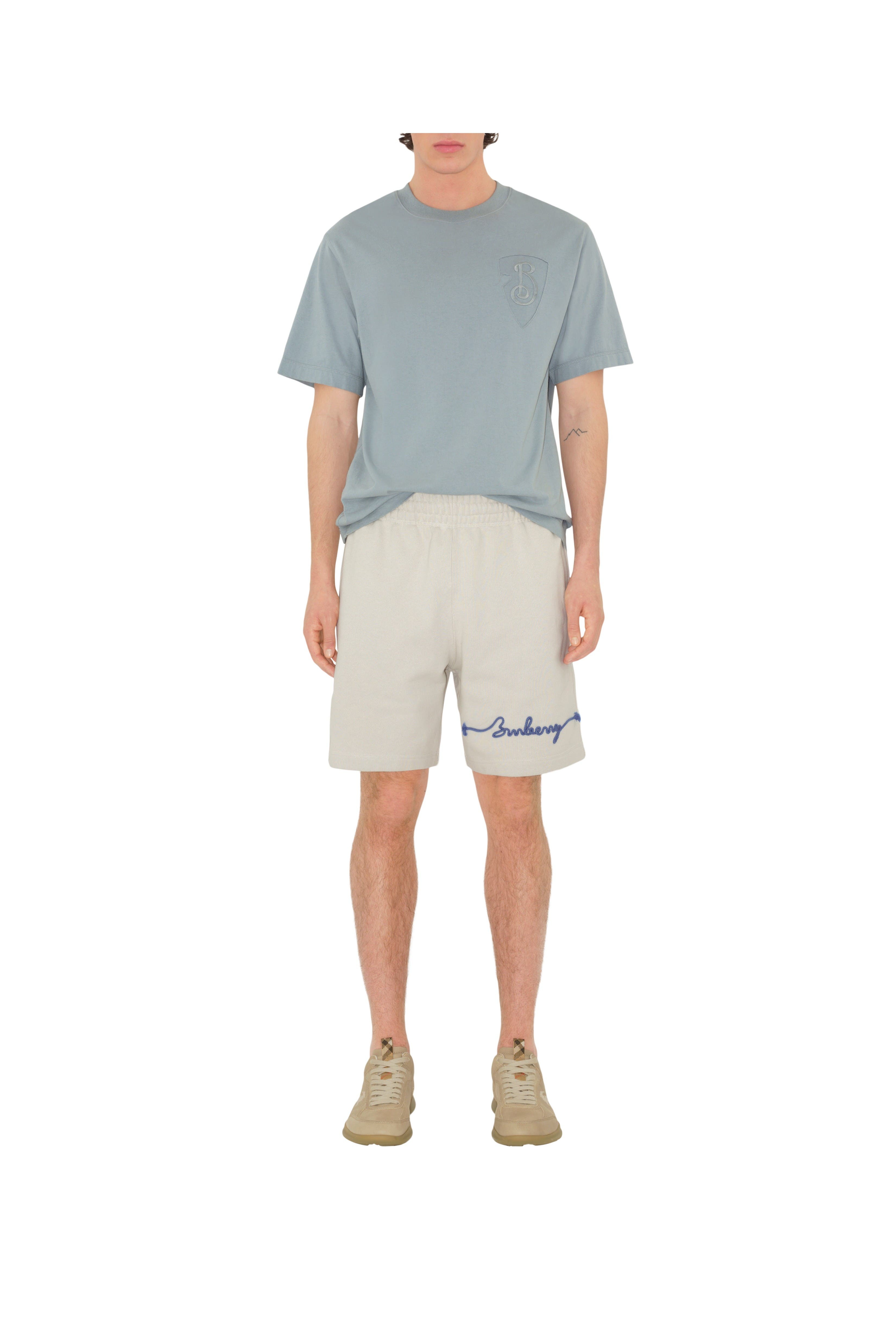 burberry Knot Cotton Shorts in Sail at Nordstrom - 3