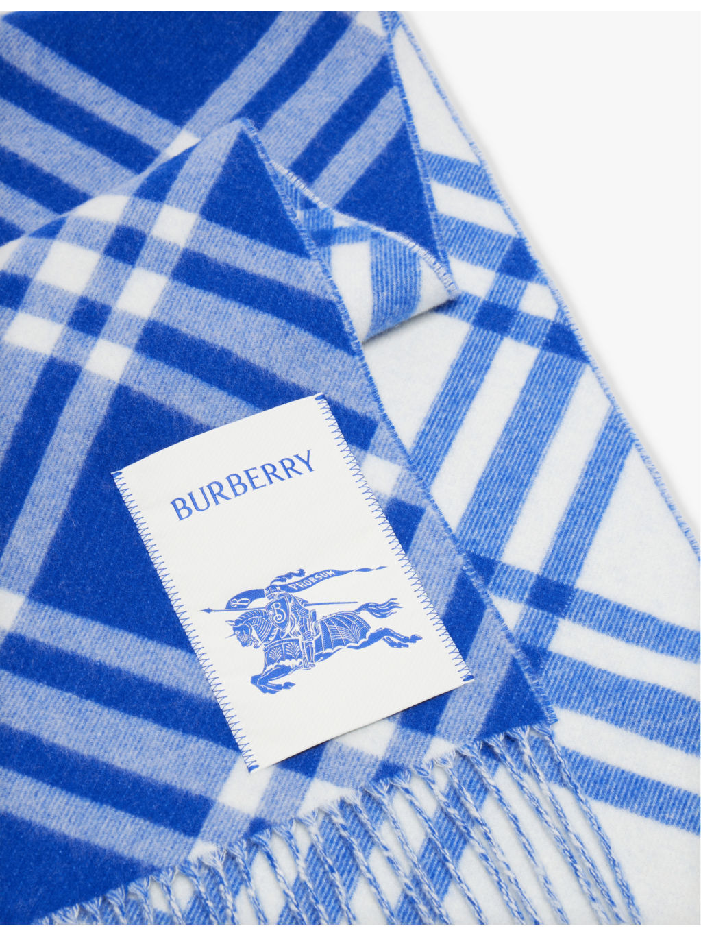 Rectangular-shape check-pattern cashmere scarf - 2