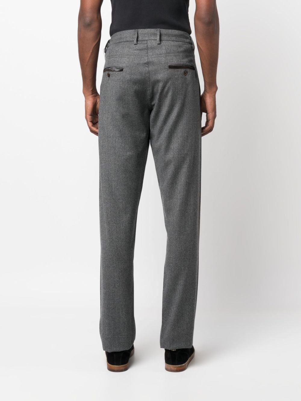straight-leg wool trousers - 4