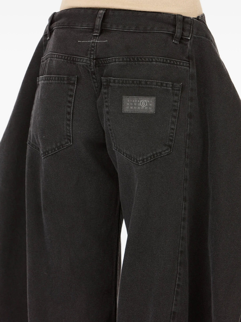 Mm6 Maison Margiela Five-pocket Draped Jeans 3