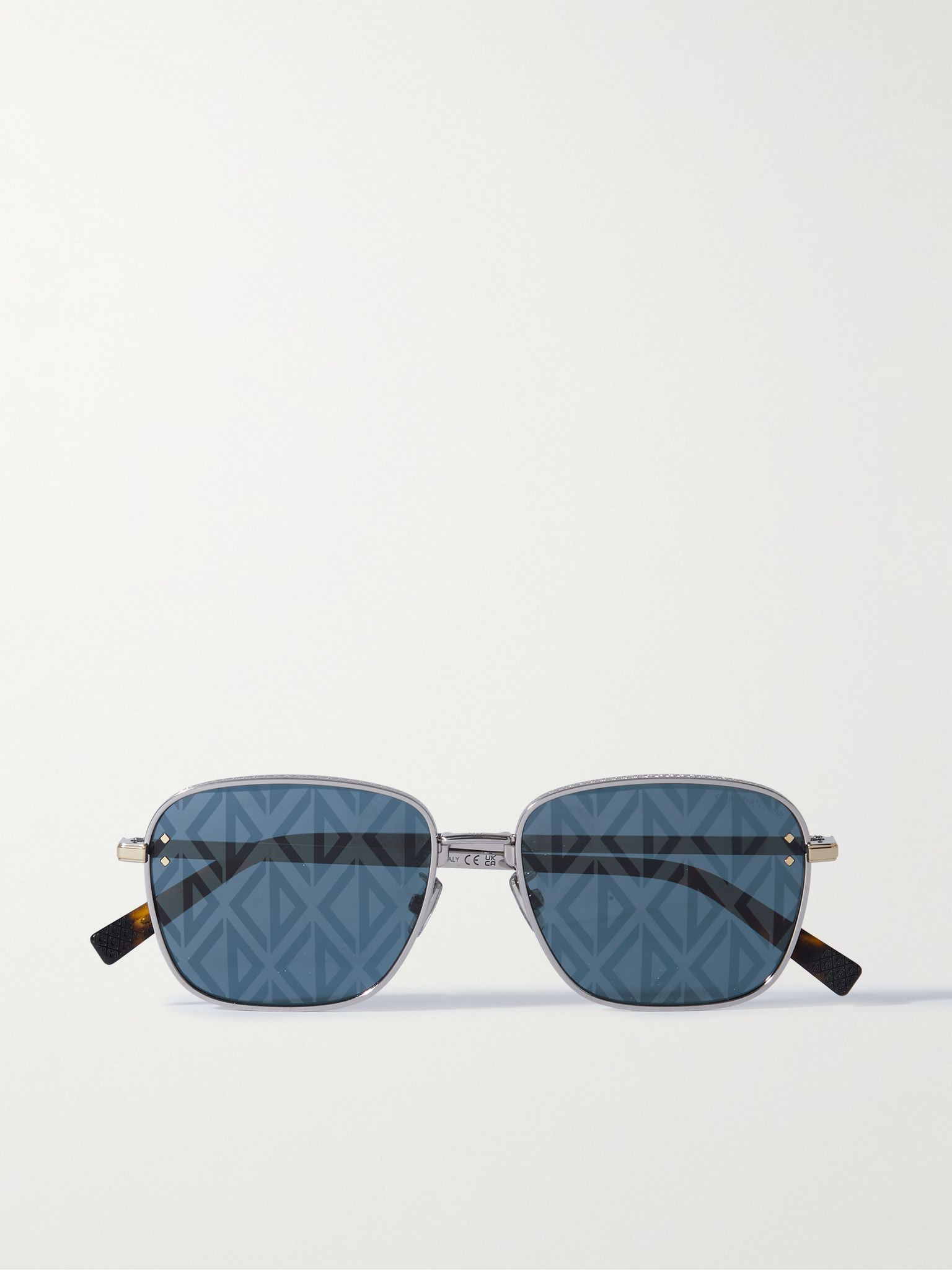 CD Diamond S4U D-Frame Silver-Tone and Acetate Sunglasses Silver - 1