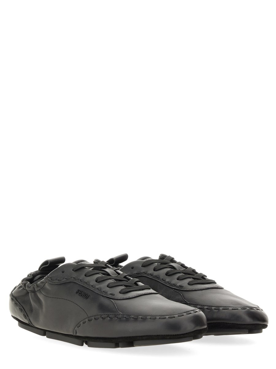 FENDI FIT LEATHER SNEAKER - 2