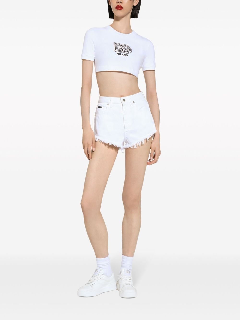 logo-print cotton-blend T-shirt - 3