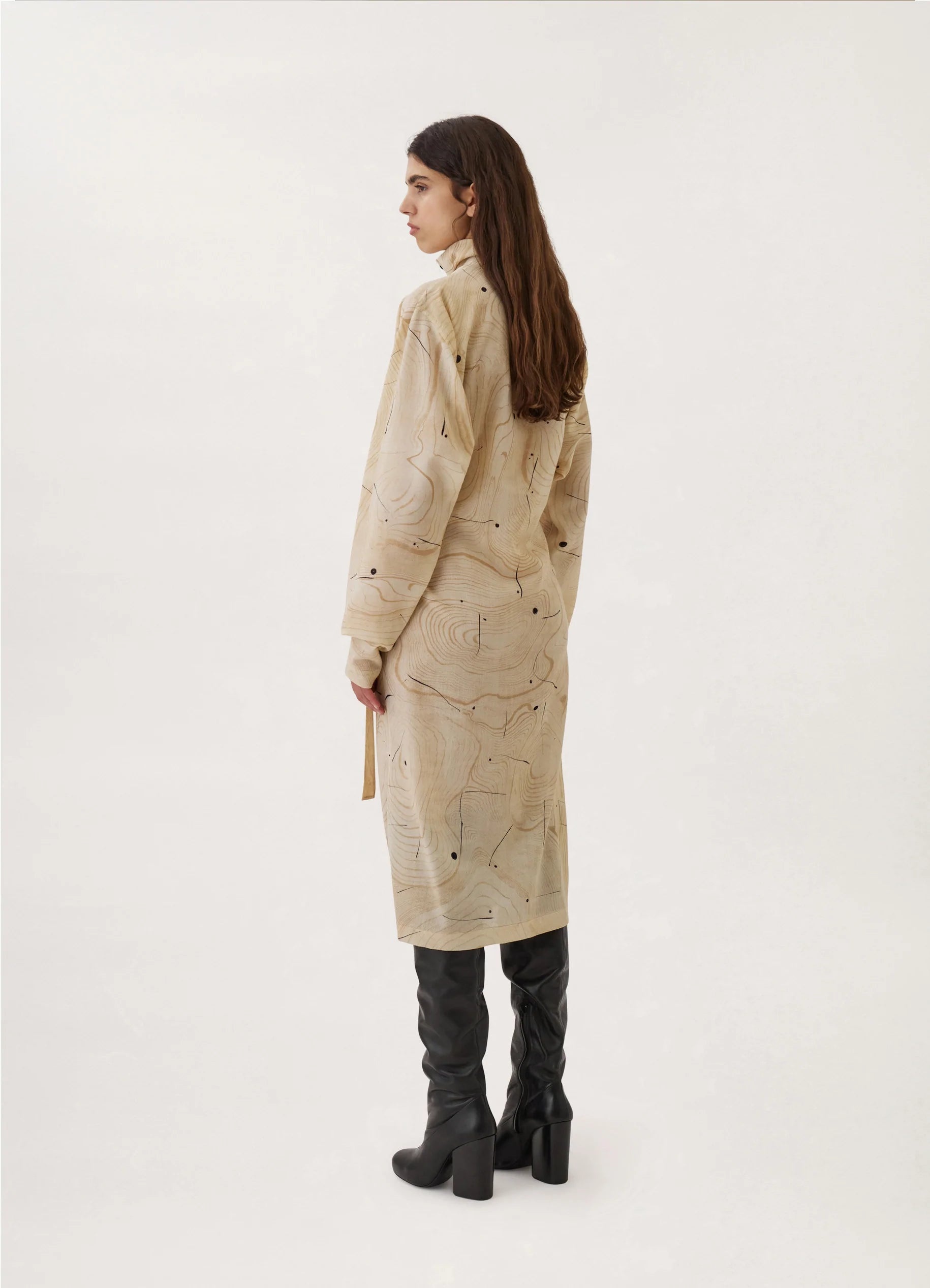 BELTED TILTED DRESS
WOOD WOOL PRINT - 5