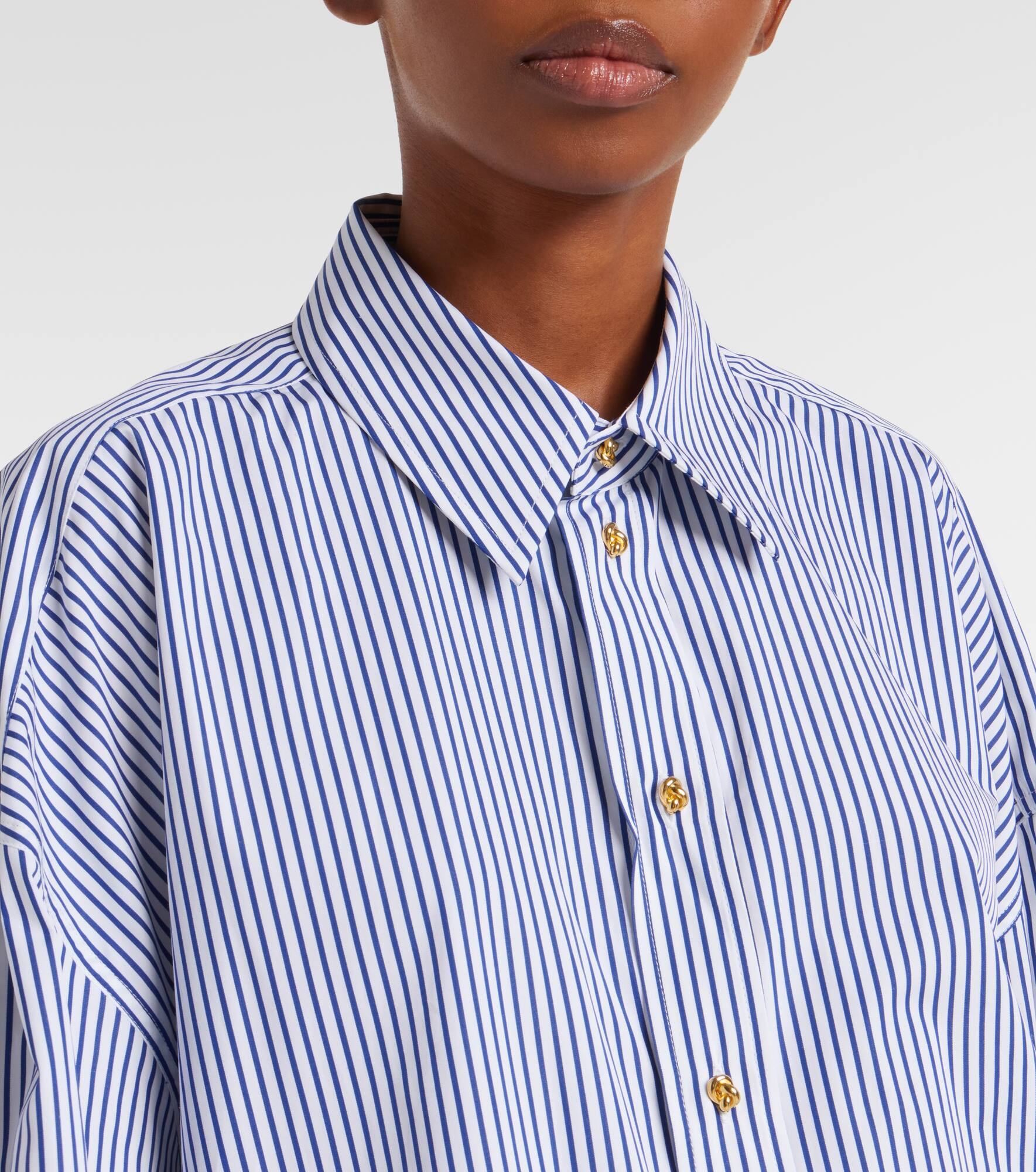 Striped cotton poplin shirt - 4