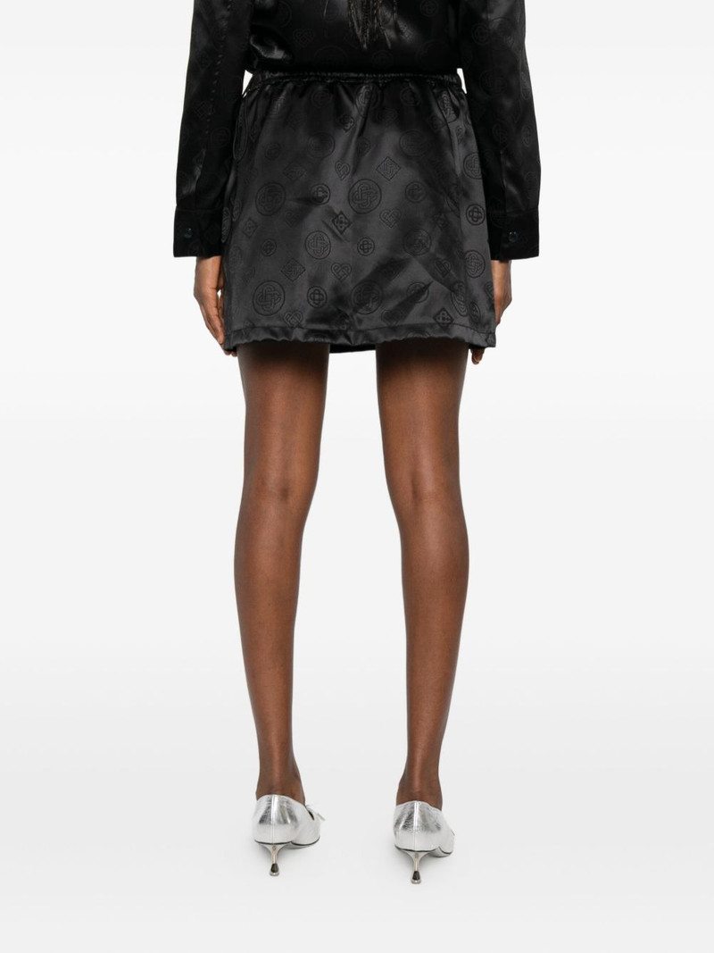 drawstring patterned mini skirt 4