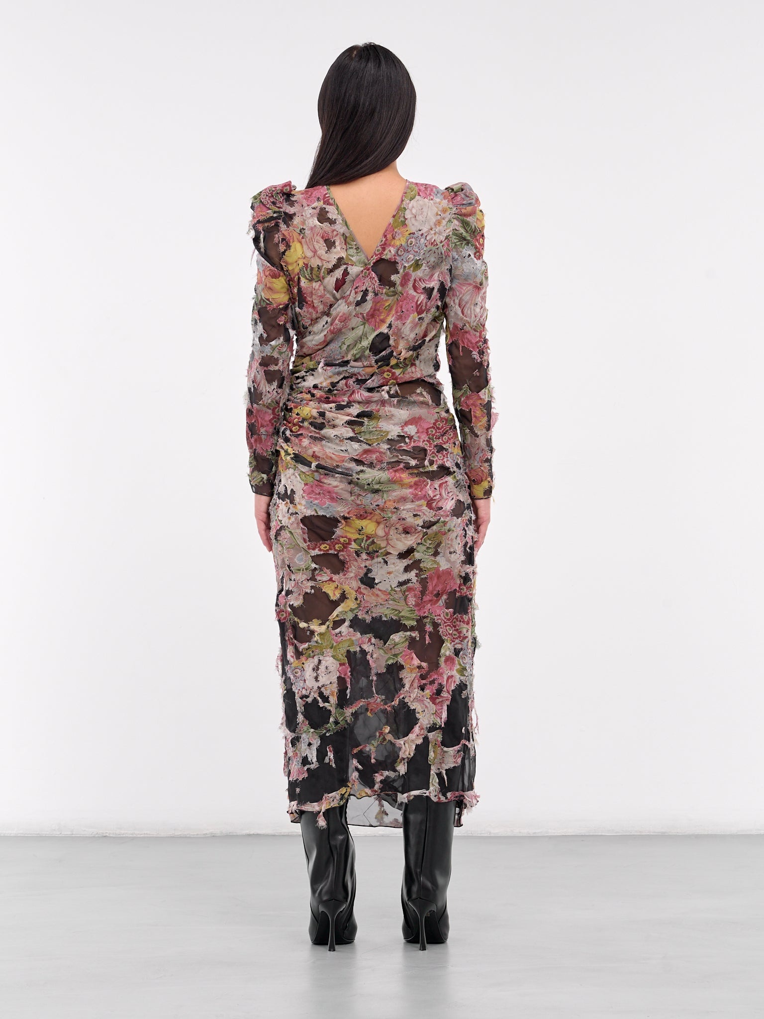 Distressed Midi Dress - 3