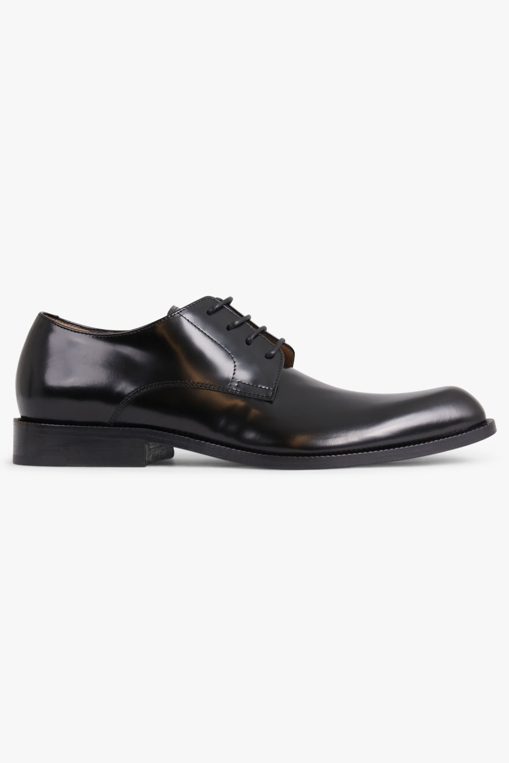SHINY HEELED BROGUE | BLACK - 2