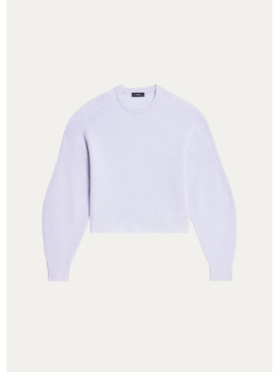 Ribbed Wool Crewneck Sweater - 1