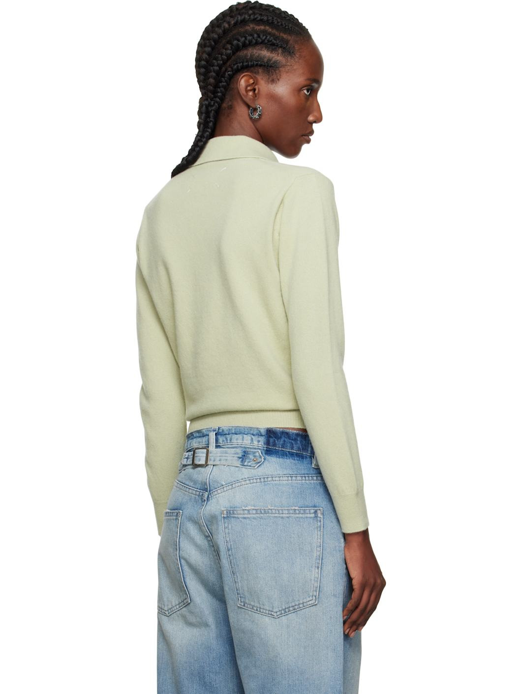 Khaki Longsleeve Polo - 3