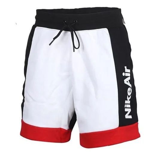 Men's Nike Air Fleece White Black Shorts CJ4833-101 - 1