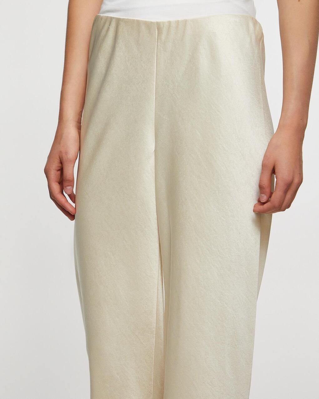Trousers High Waist  Fluid Bias Pant Bone - 5