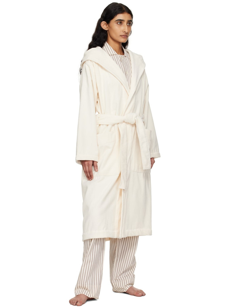 TEKLA Off-White Hooded Bathrobe outlook