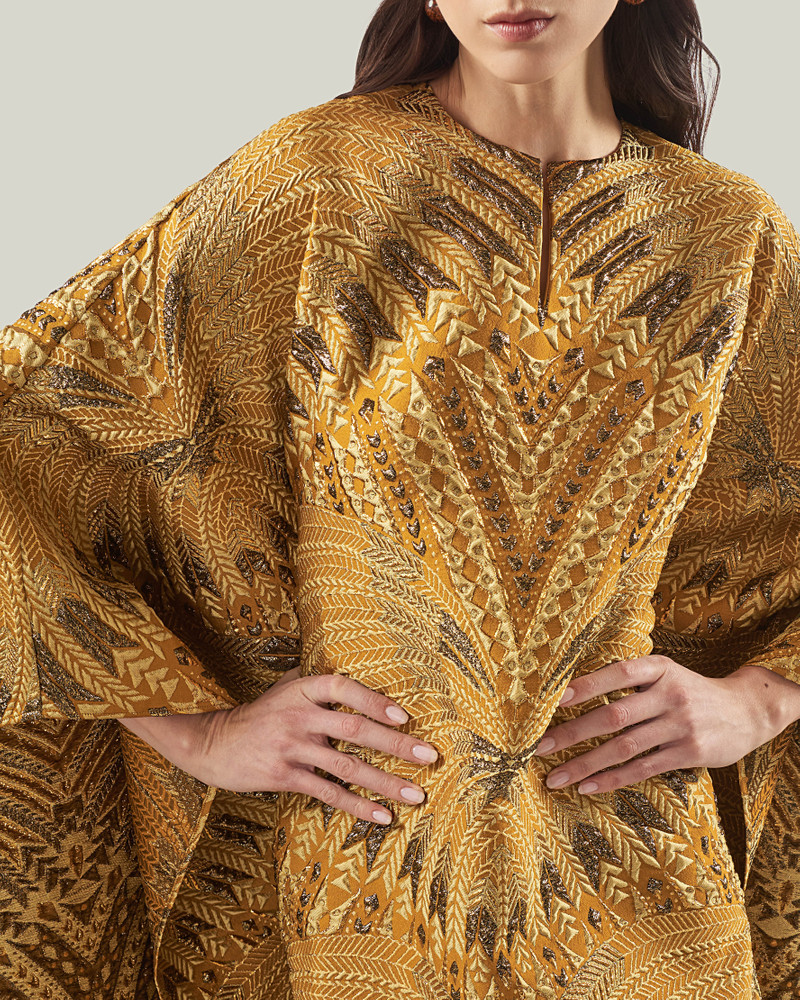 Iman Royale Kaftan in Amber 5