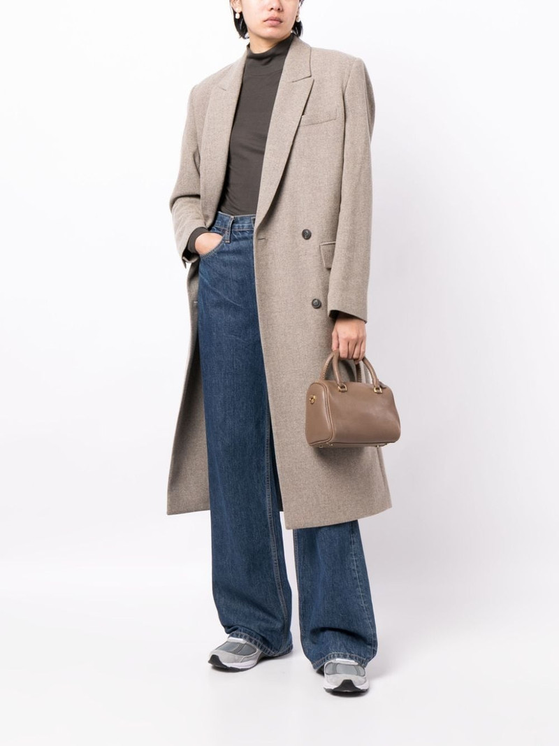 LOW CLASSIC double-breasted midi-length coat outlook