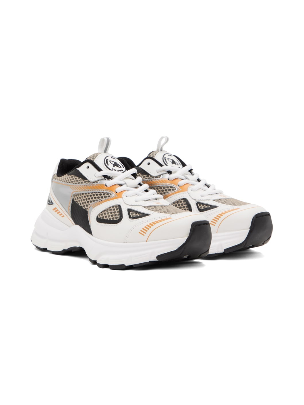 White & Black Marathon Sneakers - 4