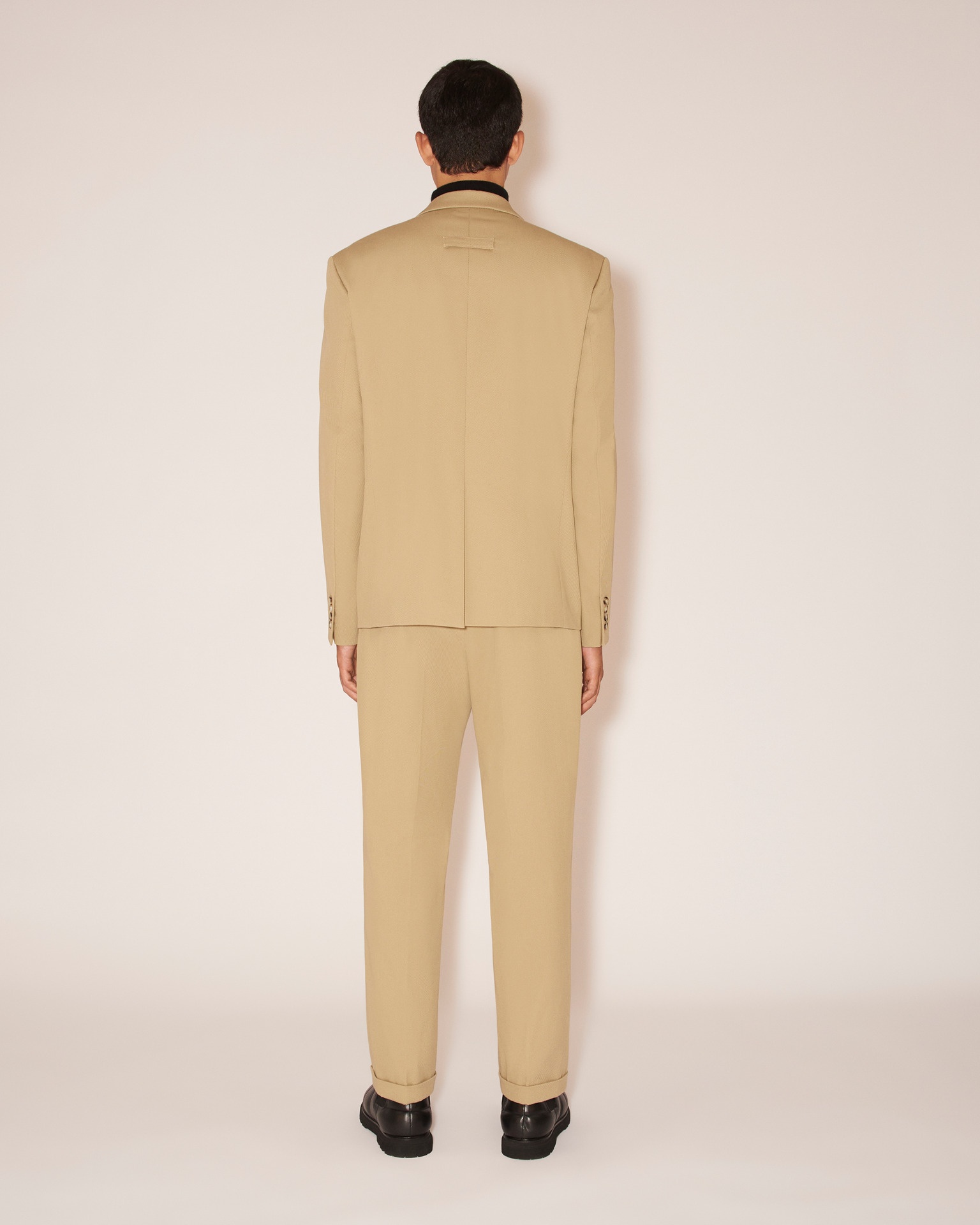 JUN - Twill straight-leg pants - Pebble - 3