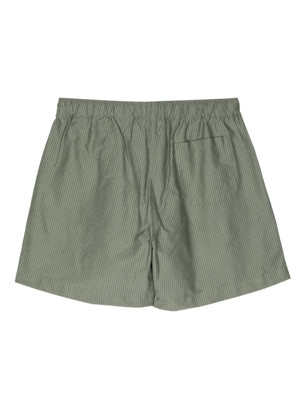 pinstripe cotton-blend shorts - 2