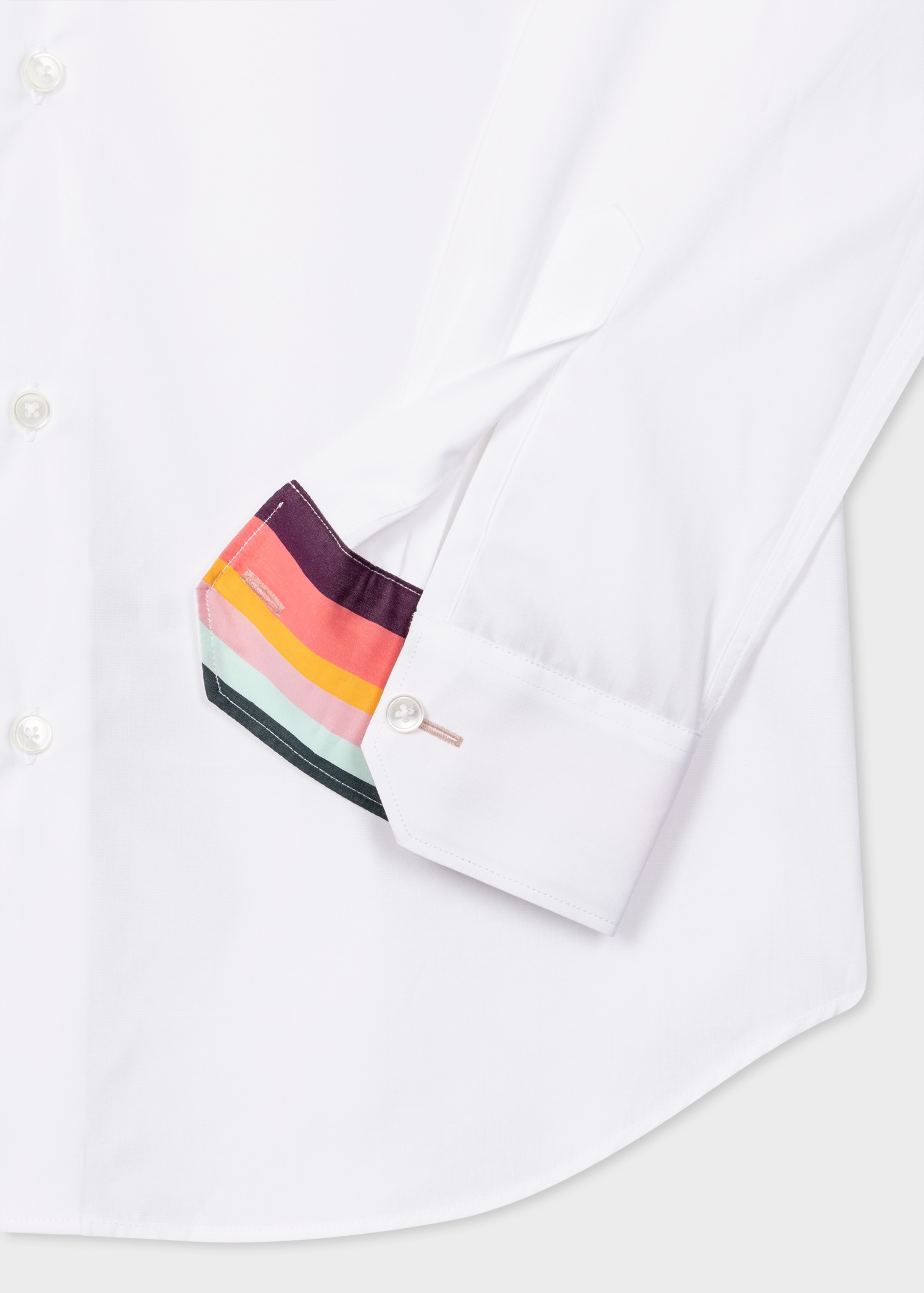 Slim-Fit Shirt With 'Artist Stripe' Cuff Lining - 2