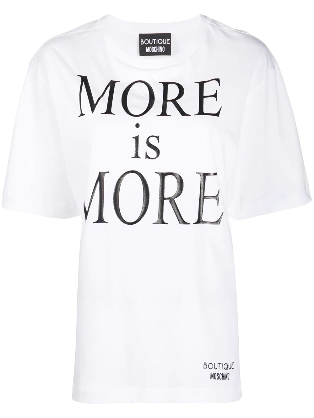 More Is More-print cotton T-shirt - 1