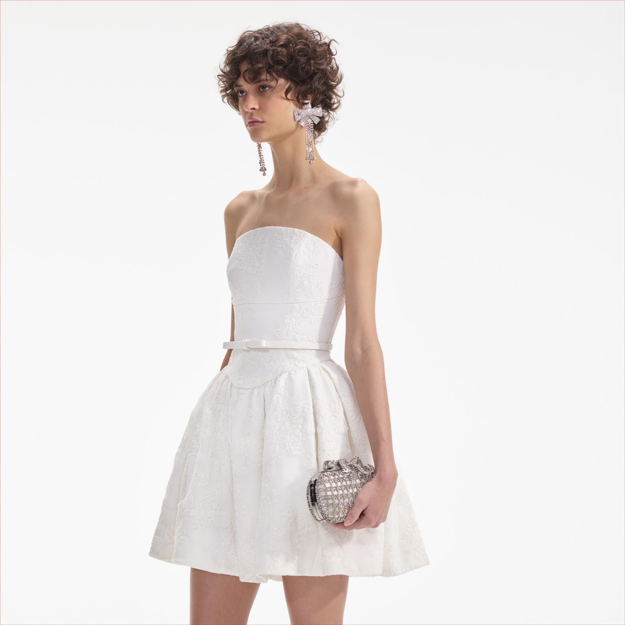 Champagne Crystal Clutch Bag - 6