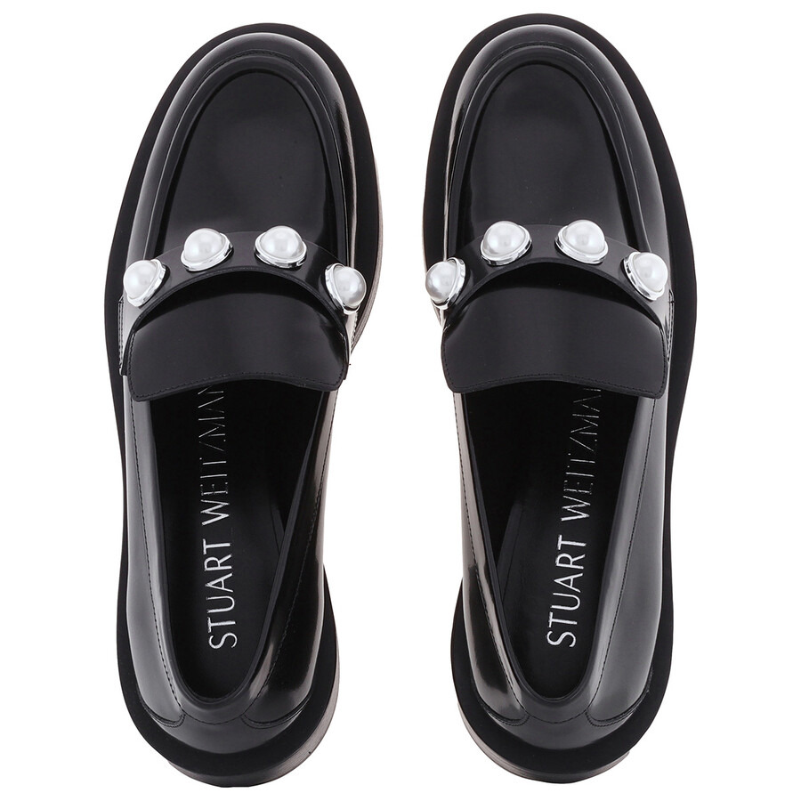 Stuart Weitzman Portia Bold Leather Loafers, Brand Size 36 ( US Size 5.5 ) - 3