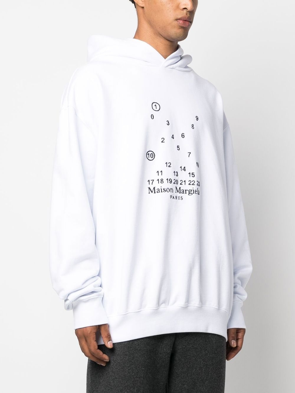 logo-print cotton hoodie - 3