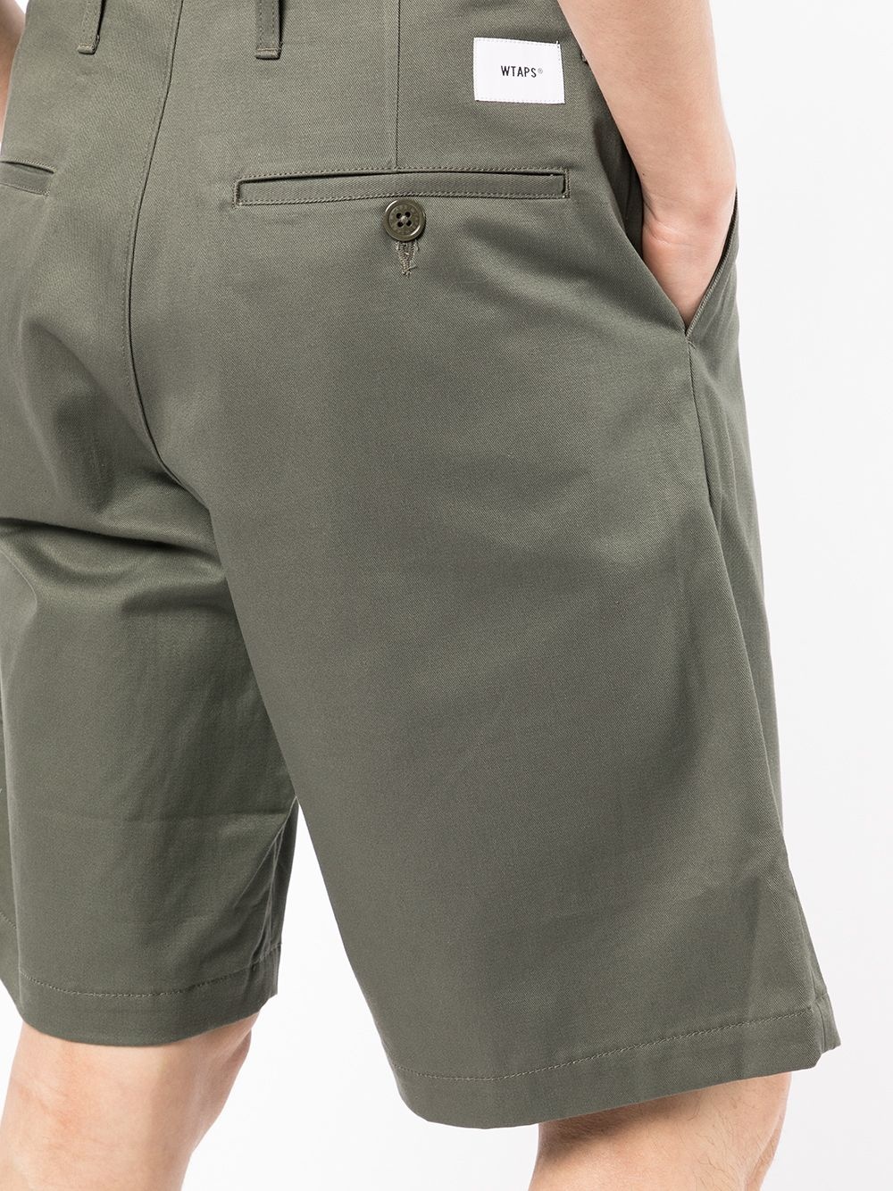 pleat-detail chino shorts - 5