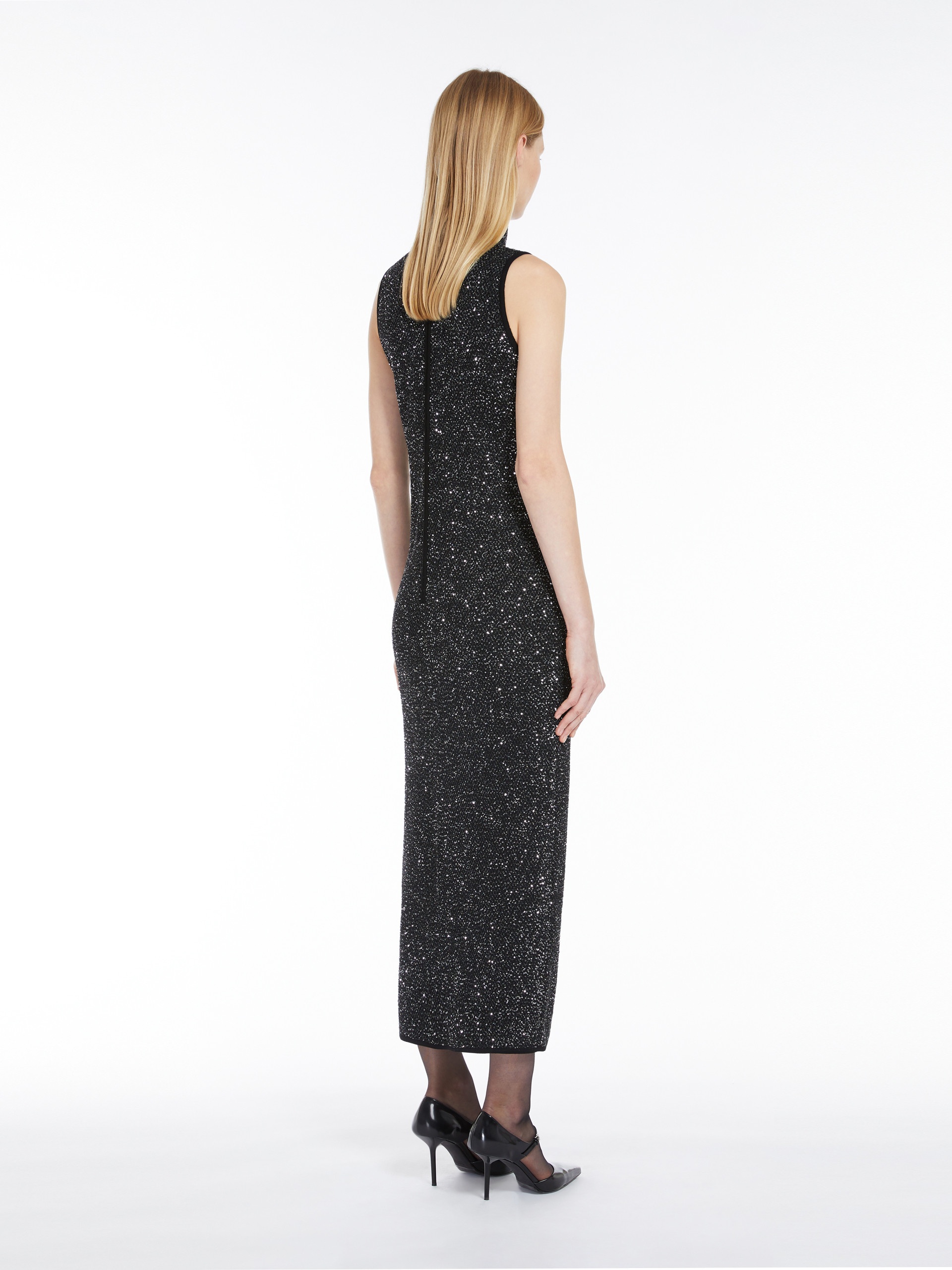 BERLINA Long, viscose-yarn sequin dress - 4